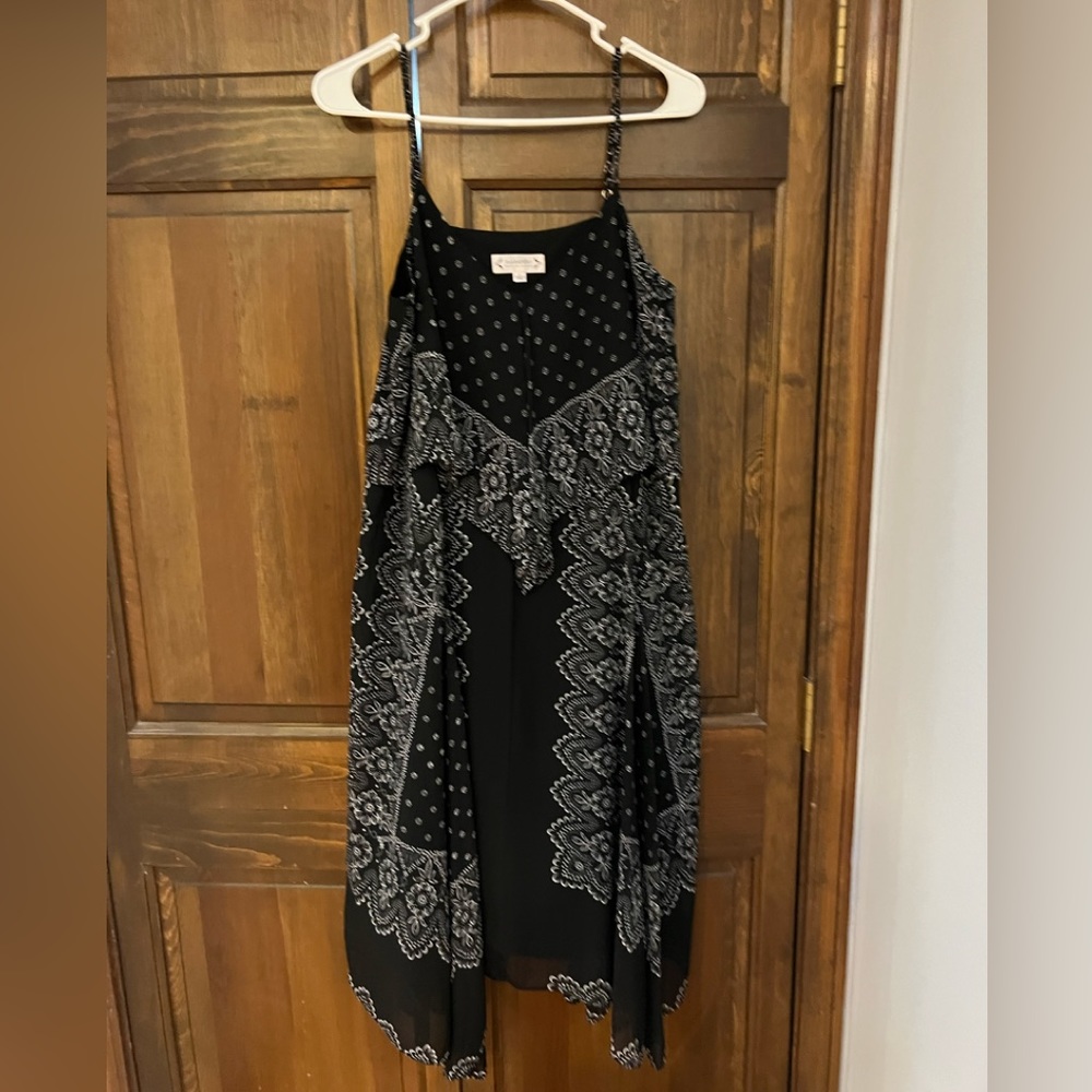 size 6 Nanette Lepore Womens Spaghetti Strap Dress Black White